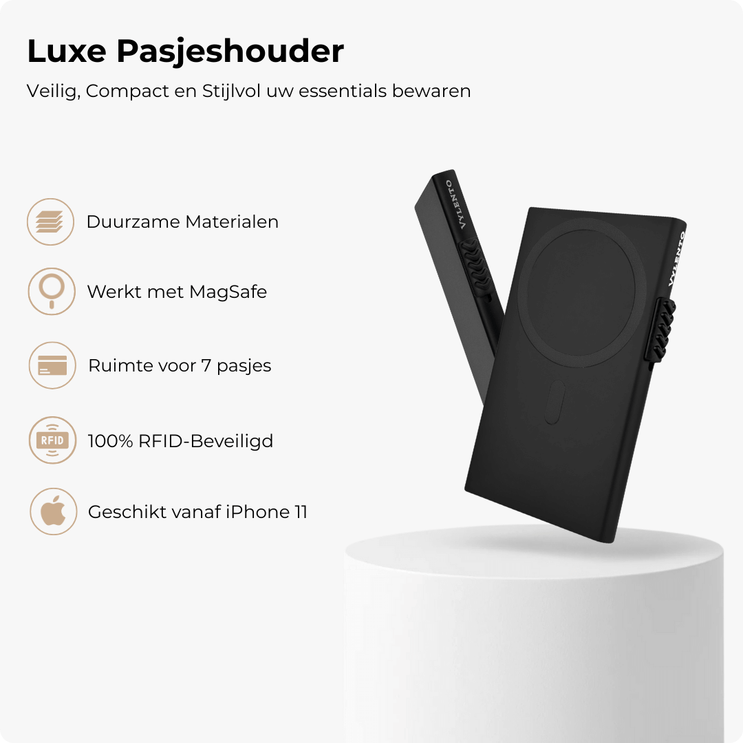 Explore Magsafe Pasjeshouder Metaal Zwart