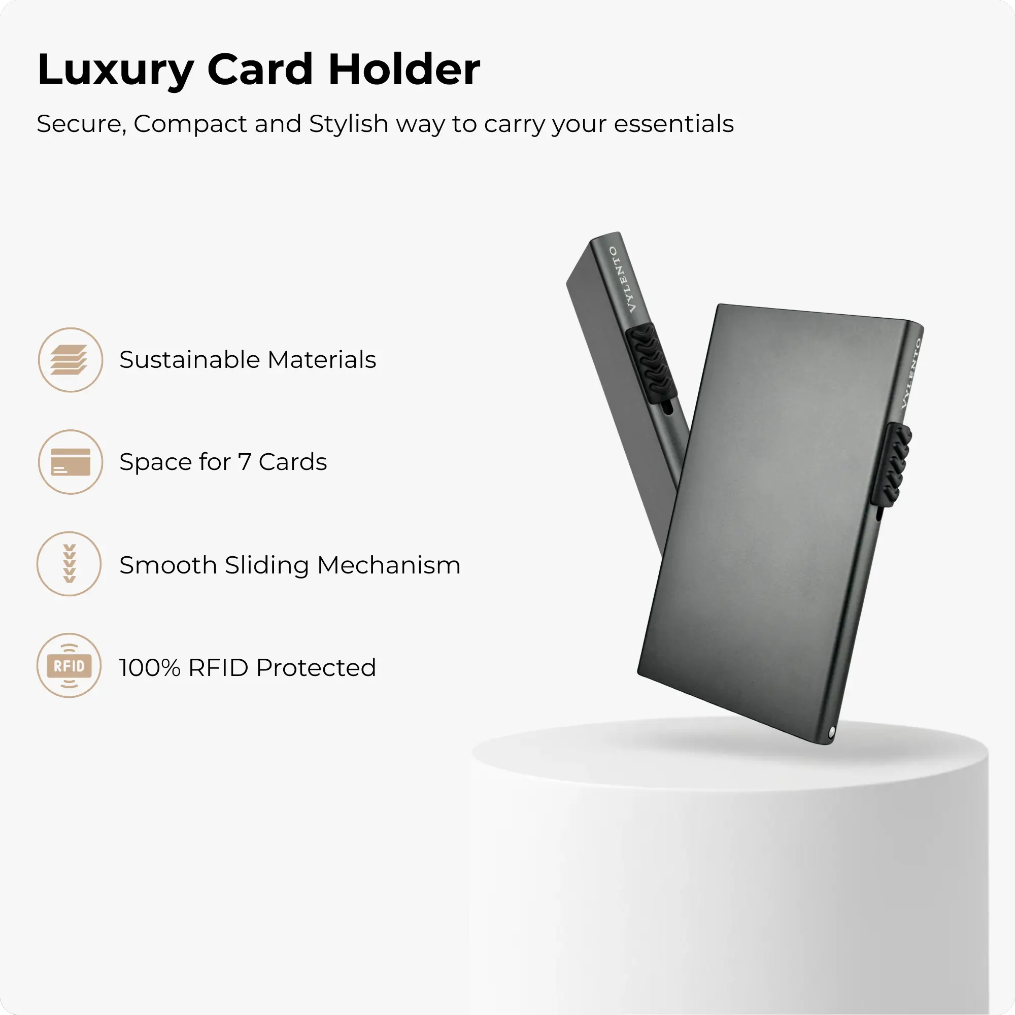 Explore Card Holder Titanium Gray
