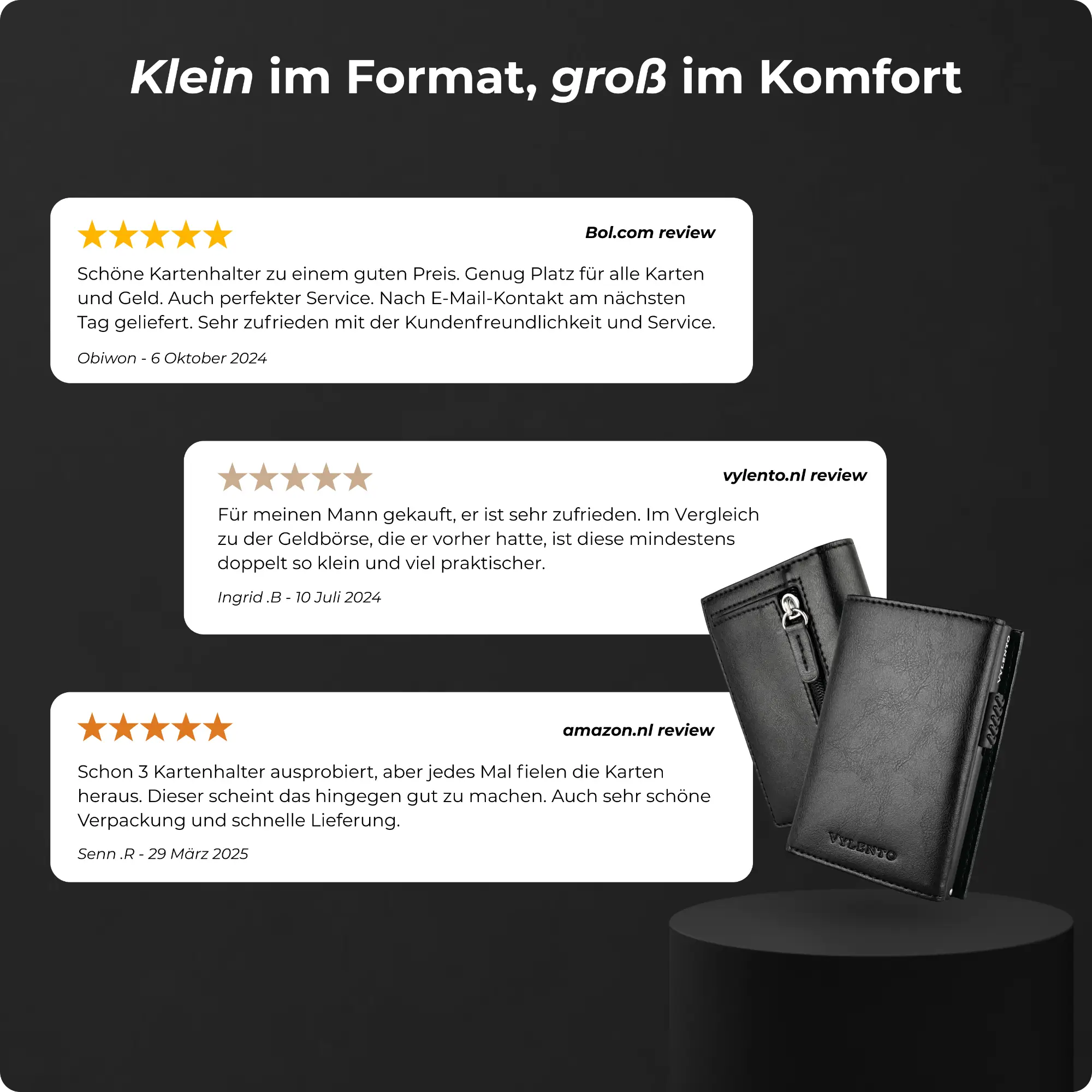 Expedition Smart Wallet Mattschwarz