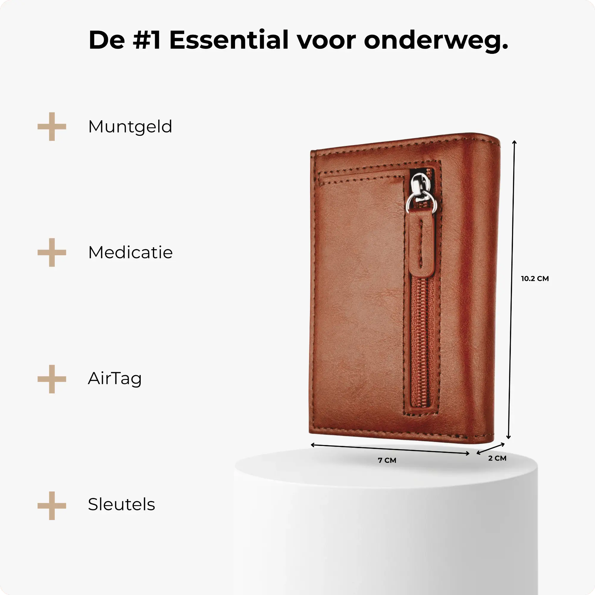 Discovery Pasjeshouder Cognac Bruin