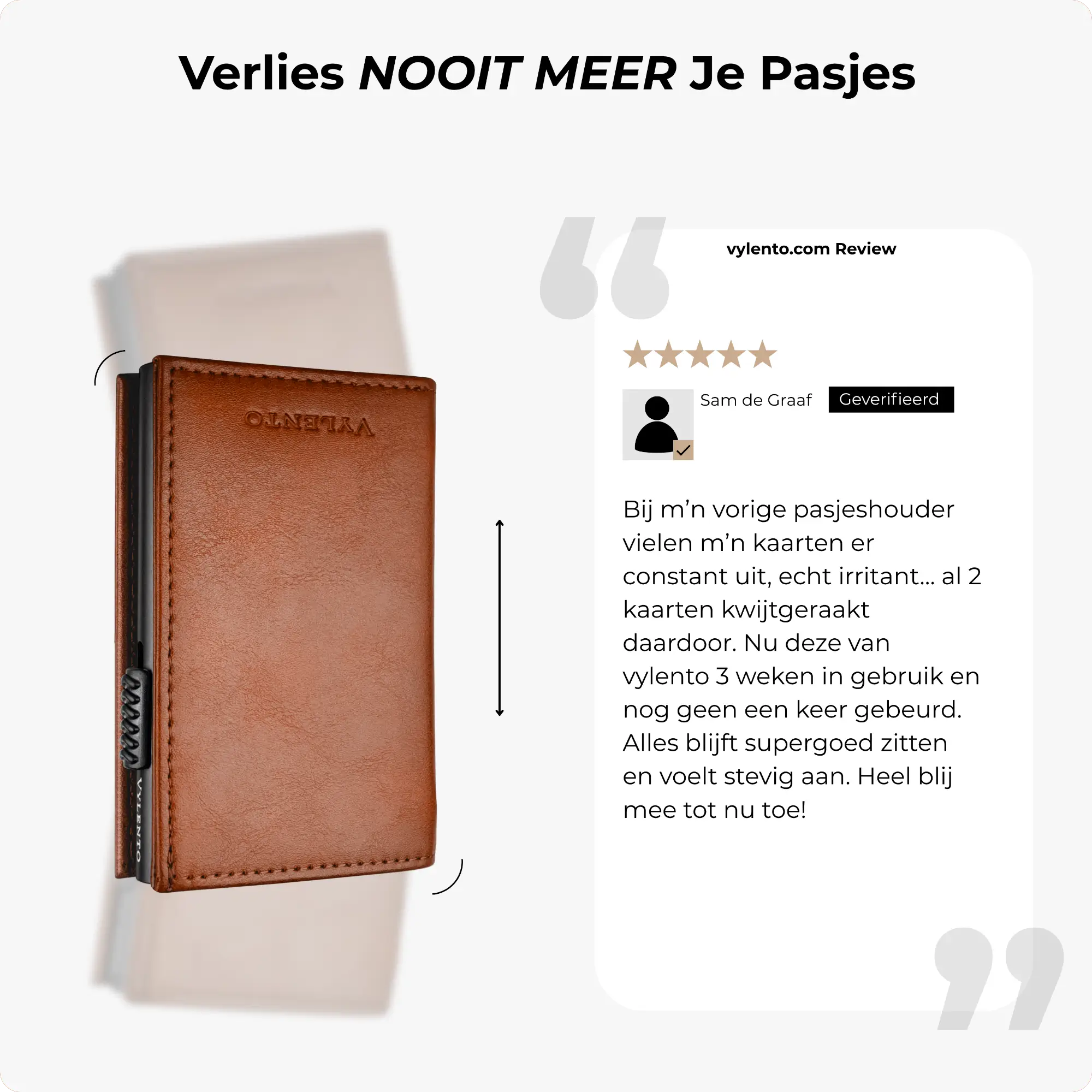 Discovery Pasjeshouder Cognac Bruin