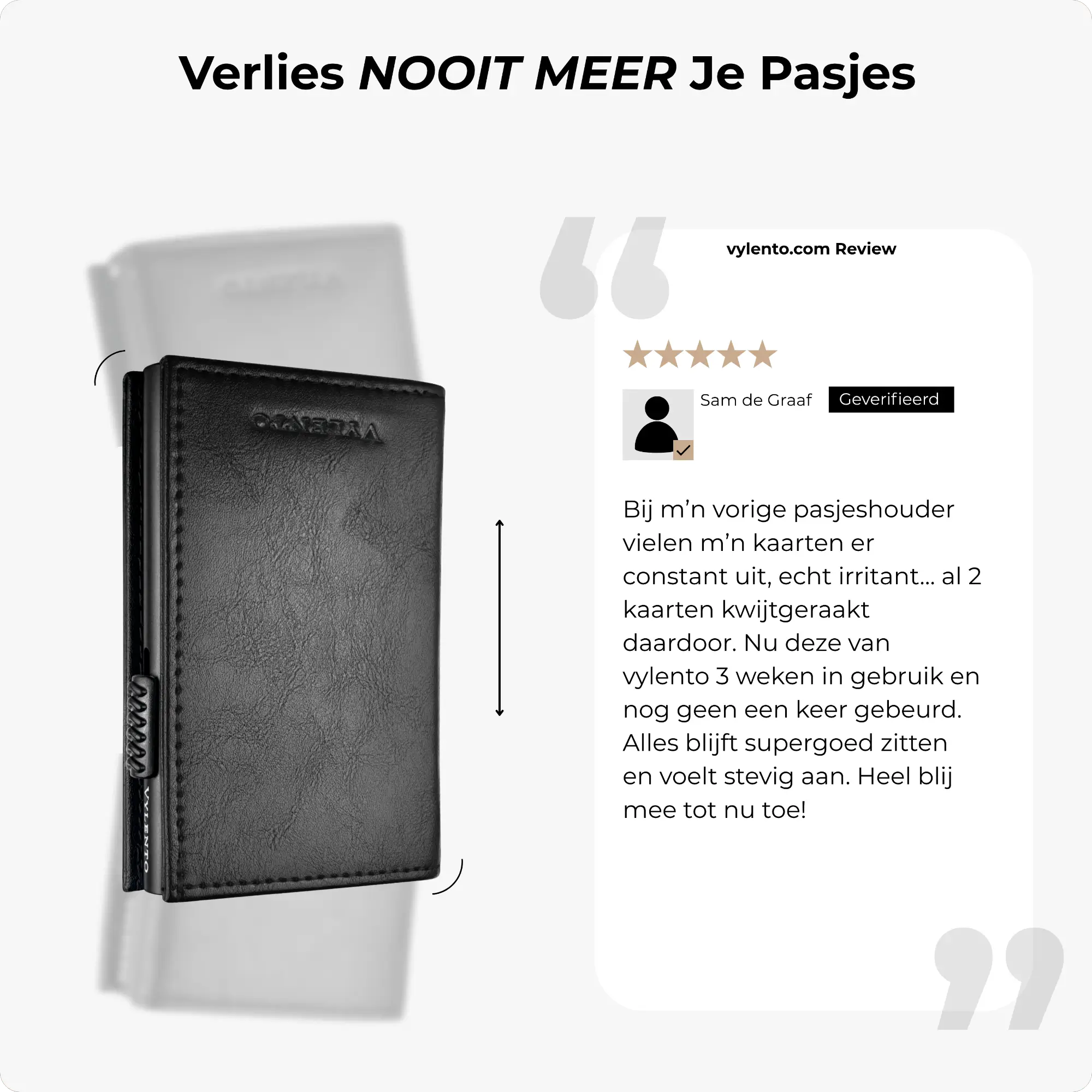 Discovery Pasjeshouder Mat Zwart