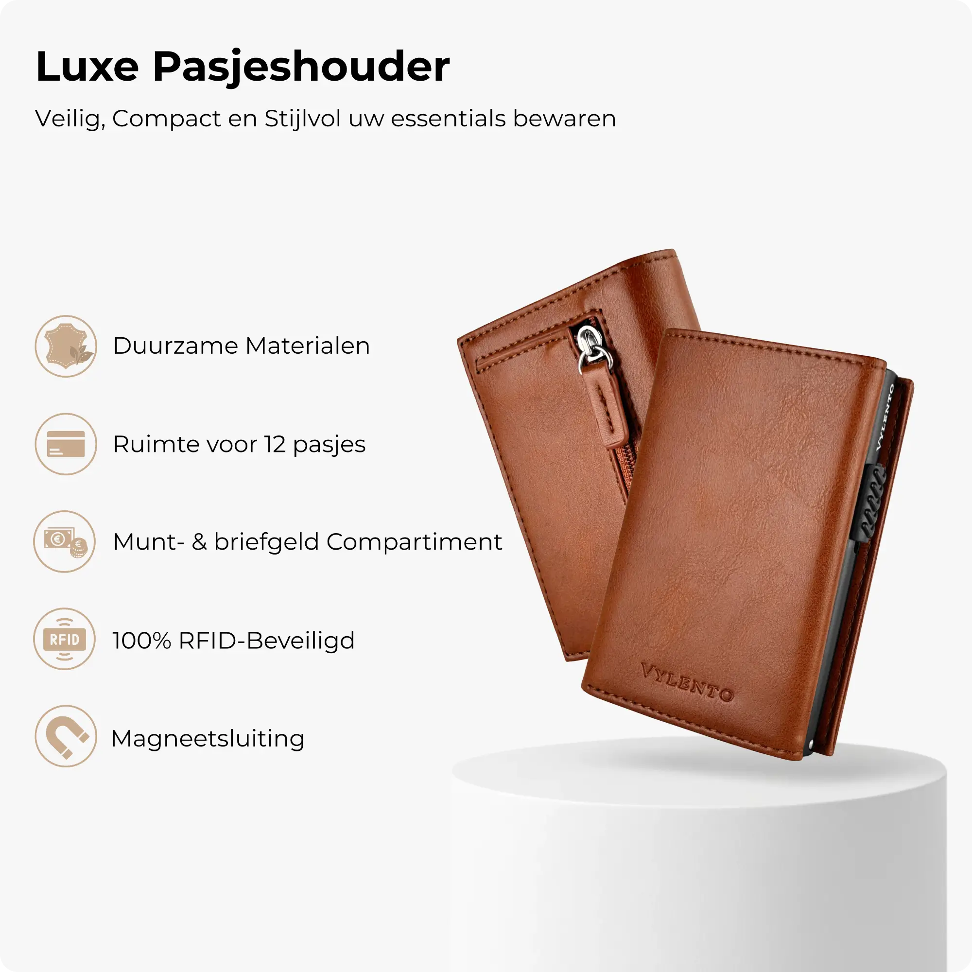 Expedition Pasjeshouder Cognac Bruin
