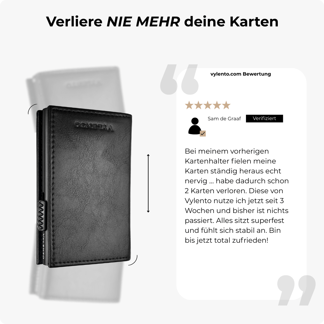 Discovery Smart Wallet Mattschwarz - Ohne Münzfach