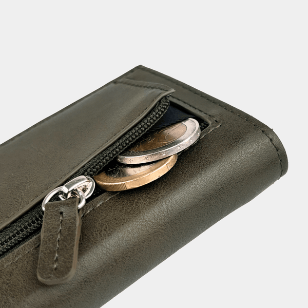 Reißverschlussfach für Münzen