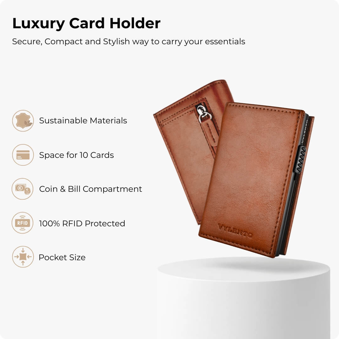 Discovery Card Holder Cognac Brown