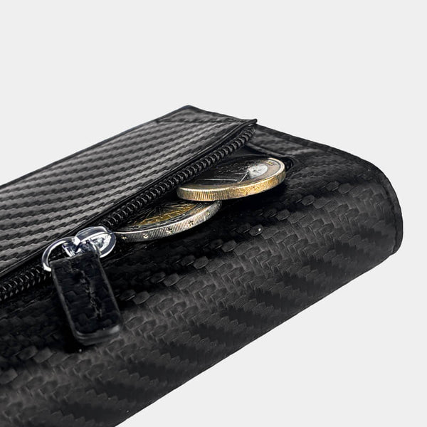 Reißverschlussfach für Münzen