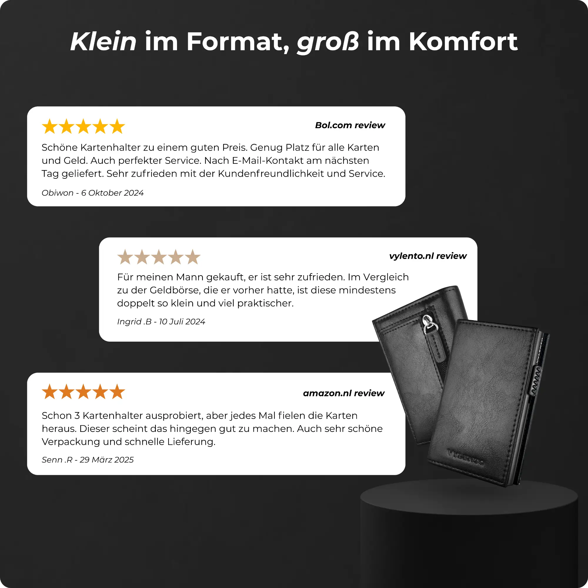 Discovery Smart Wallet Mattschwarz