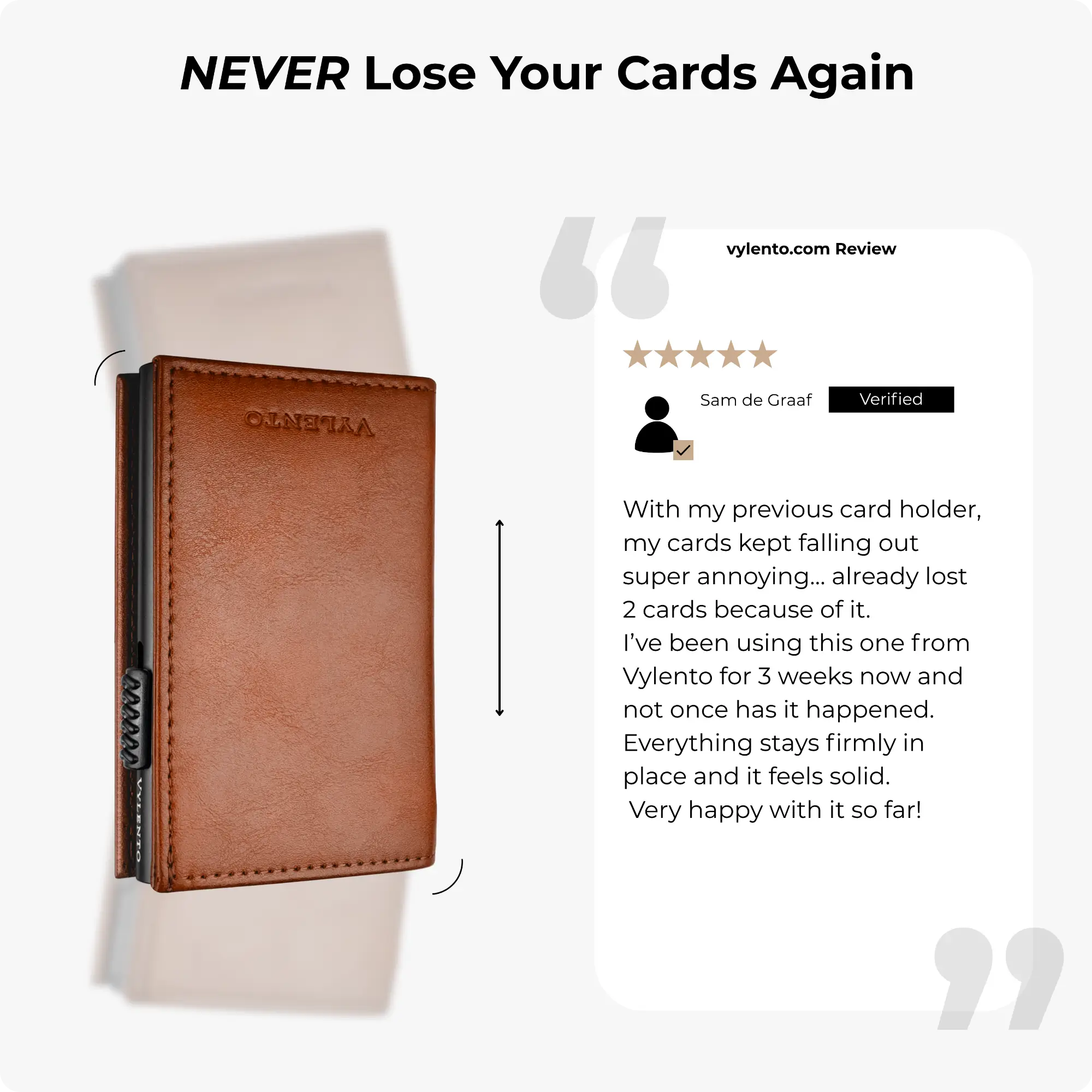 Discovery Card Holder Cognac Brown