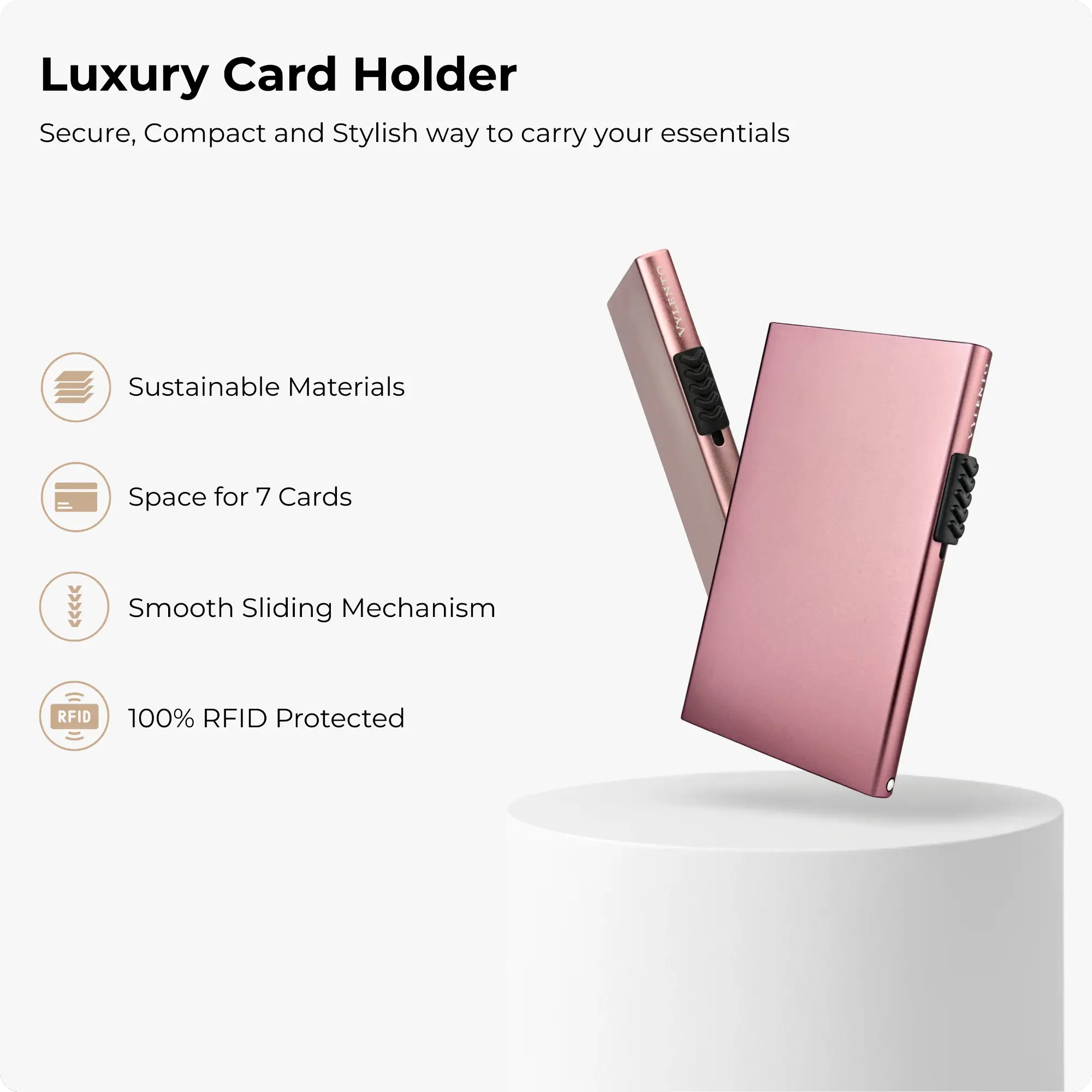 Explore Card Holder Rose Pink