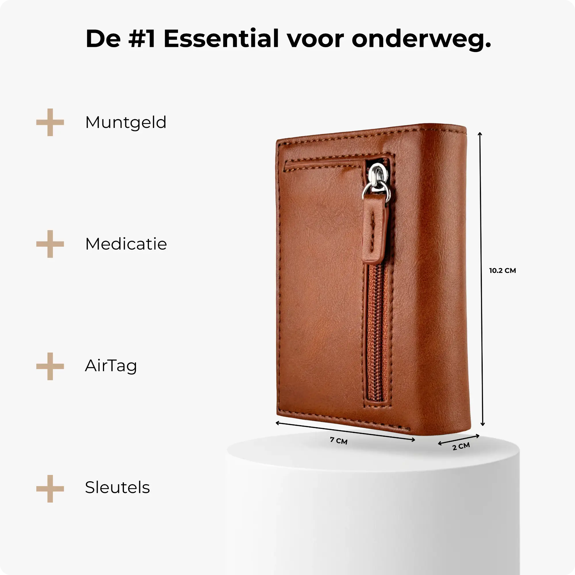 Expedition Pasjeshouder Cognac Bruin