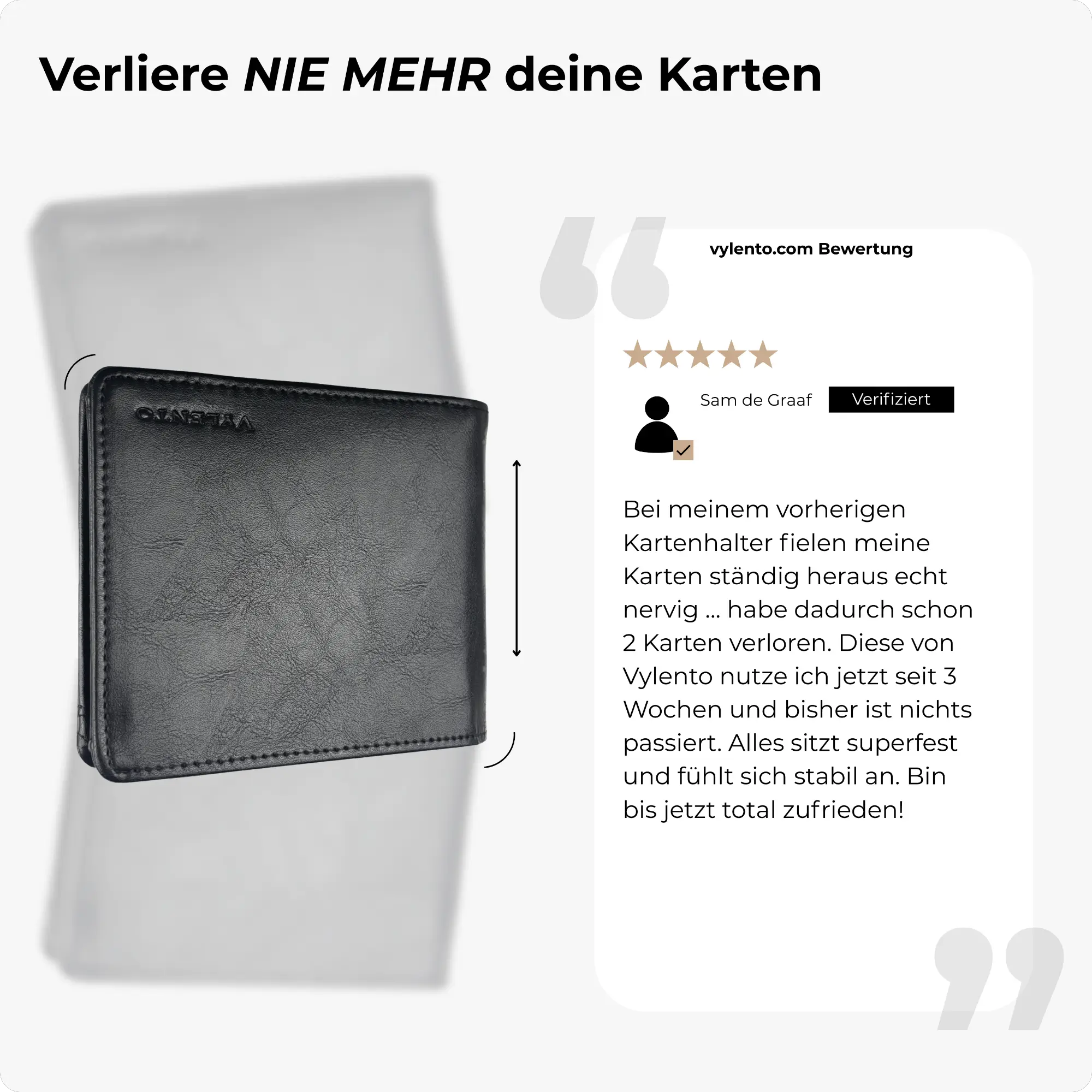 Venture Geldbörse Mattschwarz